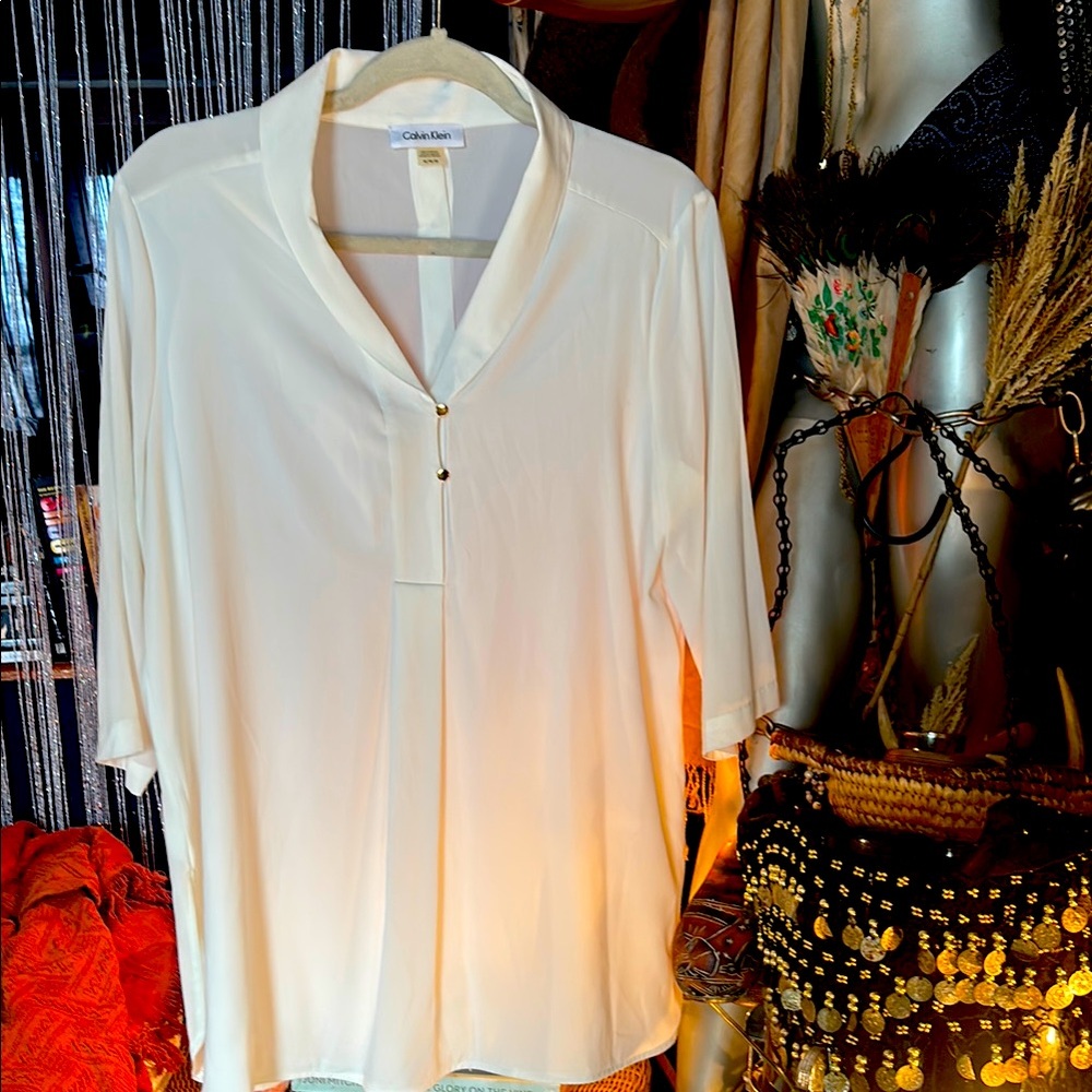 Calvin Klein Cream Tunic Top